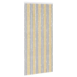 vidaXL Kukaiņu aizkars no &scaron;enila Pelēks un bē&scaron;s 90 x 200 cm 100% PP