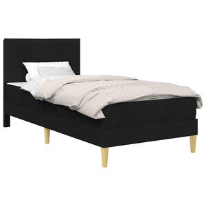 vidaXL Gultas rāmis Melns 80 x 200 cm Poliesters