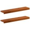 vidaXL Logu palodzes 2 gab. Brūna 70 x 15 x 2 cm Cietā ozola koks