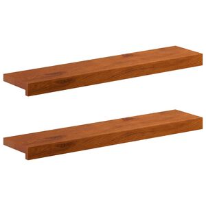 vidaXL Logu palodzes 2 gab. Brūna 70 x 15 x 2 cm Cietā ozola koks