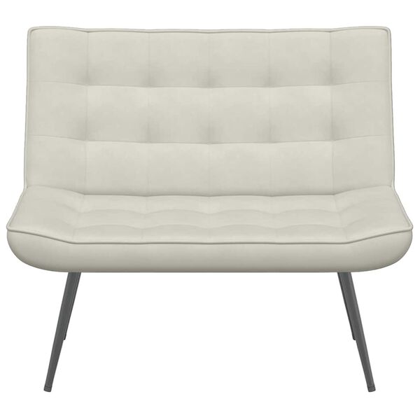 vidaXL sols, 110x74x84 cm, krēmkrāsas samts