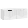 vidaXL Sienā piestiprināms TV skapis Spīdīgi balts 78,5 x 31 x 30 cm