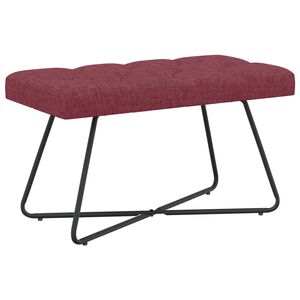 vidaXL Sols ar pogām Vīna sarkans 80 x 40 x 46 cm Audums