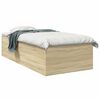 vidaXL Grīdas gultas rāmis Sonomas ozols 80 x 200 cm Inženierijas koks