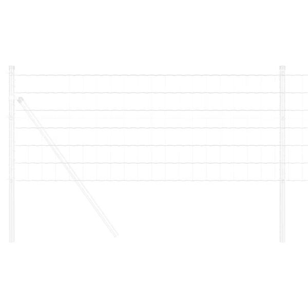 vidaXL Eiropas žogs Sudraba 0.6 x 50 m Karstās cinkotā dzelzs