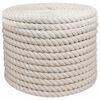 vidaXL Jutu Virve 24 mm Balts 100% Tossa jūtu