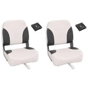 vidaXL saliekamais laivas sēdeklis, 2 komplekti, zema atzveltne