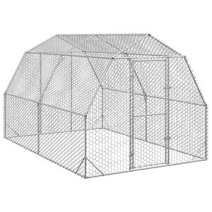 vidaXL vistu aploks, 2,5x4x2,25 m, cinkots tērauds