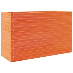 vidaXL dārza puķu kaste, vaska brūnas, 110x40x68,5cm priedes masīvkoks