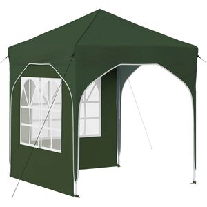 vidaXL Pop-up svinību teltis 192 x 192 x 245 cm Zaļa