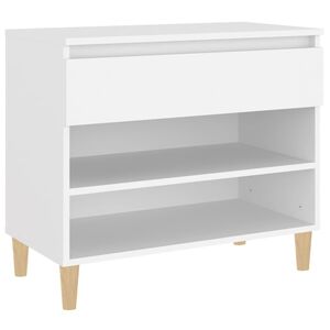 vidaXL apavu plaukts, balts, 70x36x60 cm, inženierijas koks