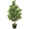 vidaXL mākslīgais augs, lauru koks ar podiņu, zaļ&scaron;, 90 cm