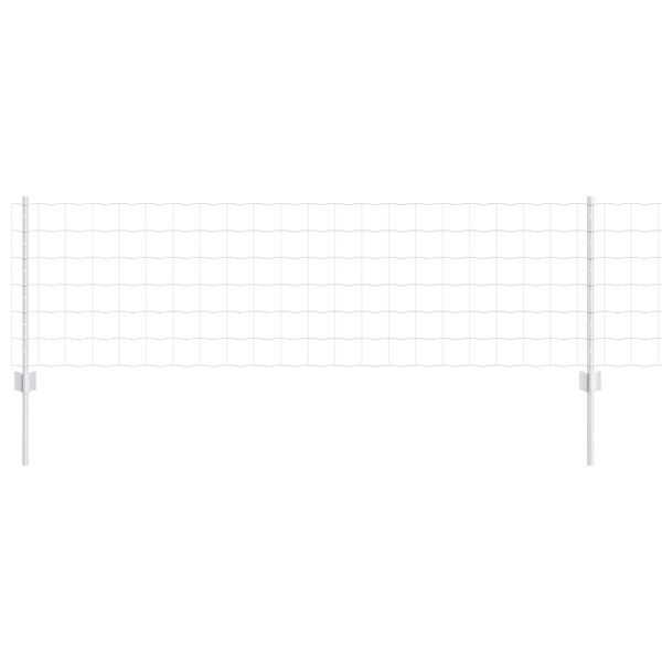 vidaXL Žogs ar stabu Sudraba 0,6 x 25 m Tērauds