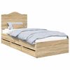vidaXL Gultas rāmis Sonoma ozols 75 x 190 cm Inženieru koks