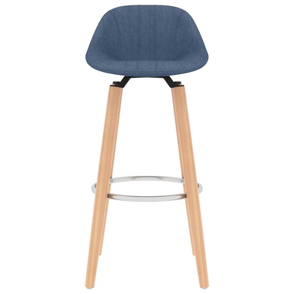 vidaXL bāra krēsli, 2 gab., zils audums