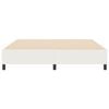vidaXL Platformas gultas rāmis Krēmkrāsa 180 x 200 cm audums