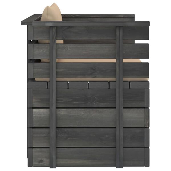 vidaXL 12-daļīgs dārza pale&scaron;u mēbeļu komplekts ar matračiem, priede