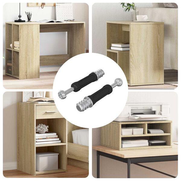 vidaXL Kameru slēdža skrūve 2 pcs Sudrabs un melns M6 x 40 mm Metāls