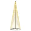 vidaXL LED Ziemassvētku koks 385 cm 1148 LED Silti balts Dzelzs Melns