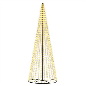 vidaXL LED Ziemassvētku koks 385 cm 1148 LED Silti balts Dzelzs Melns