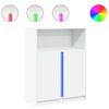 vidaXL kumode ar LED, balta, 77x34x100 cm, inženierijas koks
