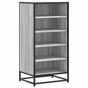 vidaXL apavu plaukts pelēks Sonoma 48x38x97,5 cm inženierijas koks