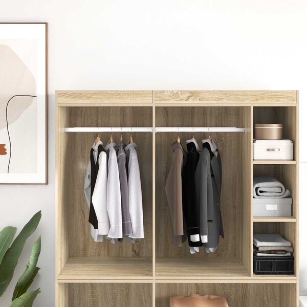 vidaXL Skapja stieple 2 pcs Sudraba 764 x 15 x 29 mm