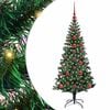 vidaXL Mākslīgais LED Ziemassvētku eglīte Zaļa 120 cm PVC un metāls