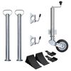 vidaXL piekabes atbalsta ritenis, 2 atbalsta caurules, 2 skavas, 60 mm
