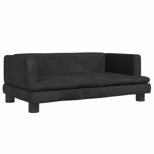 vidaXL gulta suņiem, melna, 80x45x30 cm, samts