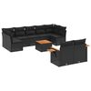 vidaXL Patio Sofa Set 10-vietīgs Black