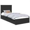 vidaXL Glabā&scaron;anas gulta Melna 75 x 190 cm Inženierijas koks