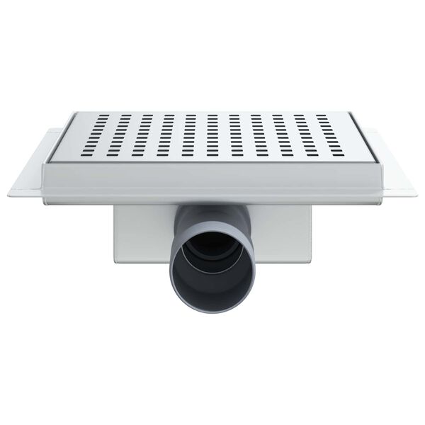 vidaXL Punktu du&scaron;as drenāža Sudraba 20 x 20 cm