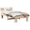 vidaXL Gultas rāmis Dabiska 90 x 190 cm Ciets priedes koks