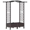 vidaXL Pacelta gulta ar treliem un jumtu Brūna 124 x 40 x 129 cm PP
