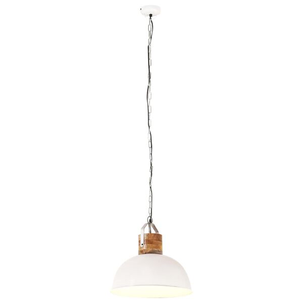 vidaXL griestu lampa, industriāls dizains, apaļa, balta, 42 cm, E27