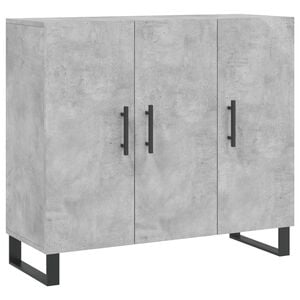 vidaXL kumode, betona pelēka, 90x34x80 cm, inženierijas koks