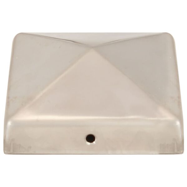 vidaXL stabu cepurītes, 6 gab,. nerūsējo&scaron;s tērauds, 81x81 mm