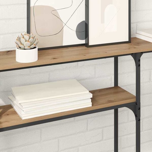 vidaXL Konsolesgalds Artisānā ozols 145 x 22,5 x 75 cm