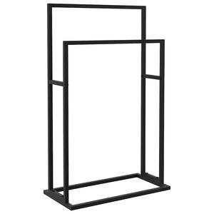 vidaXL dvieļu statīvs, melns, 48x24x78,5 cm, dzelzs