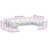vidaXL Dīvāna komplekti 8 pcs Dabisks un krējuma Cietā akācijas koks