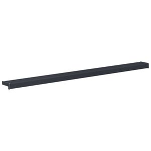 vidaXL Logu palodze Antracīts ar koka tekstūru 140 x 15 x 4,5 cm PVC