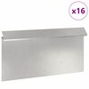 vidaXL Kāpuru žogs 16 pcs Sudraba 50 x 3,5 x 25 cm Nerūsējo&scaron;s tērauds