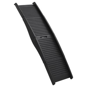 vidaXL saliekama suņu rampa, melna, 153x40x12,5 cm, plastmasa