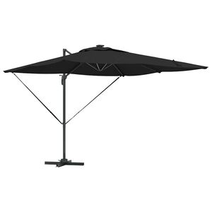 vidaXL Saulessargs Melna 286 x 284 x 270 cm Alumīnijs un poliesters