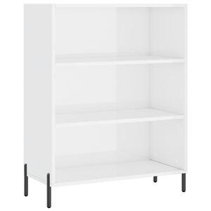 vidaXL plaukts, spīdīgi balts, 69,5x32,5x90 cm, inženierijas koks