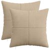 vidaXL Spilvenu pārvalks 2 pcs ALMELO Pelēkbrūna 45 x 45 cm kordurojs