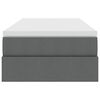 vidaXL Gulta ar uzglabā&scaron;anas vietu un matraci Tum&scaron;i pelēks 90 x 190 cm
