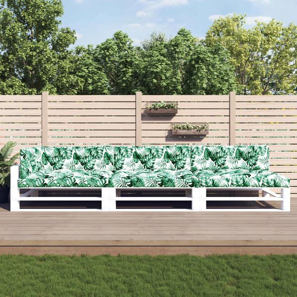 vidaXL pale&scaron;u matrači, 7 gab., audums ar lapu apdruku