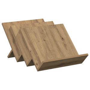 vidaXL Žurnālu statīvs ar plauktu Artisānā ozols 53 x 40 x 28,5 cm